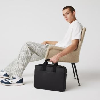 Lacoste Classic Petit Piqué Computer Bag Pánské - Taška Černé | CZ-P4b8rS